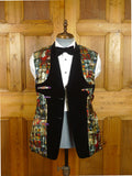 26/0150 new & lingwood black velvet jacket w/ special linings 40 short