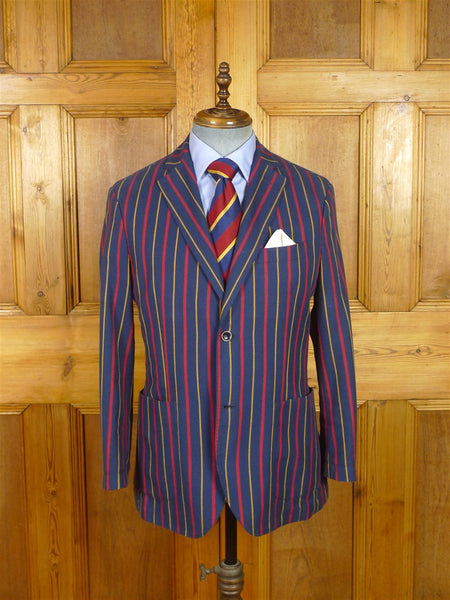26/0153 immaculate harmont & blaine striped cotton unlined boating blazer jacket (rrp £440) 40