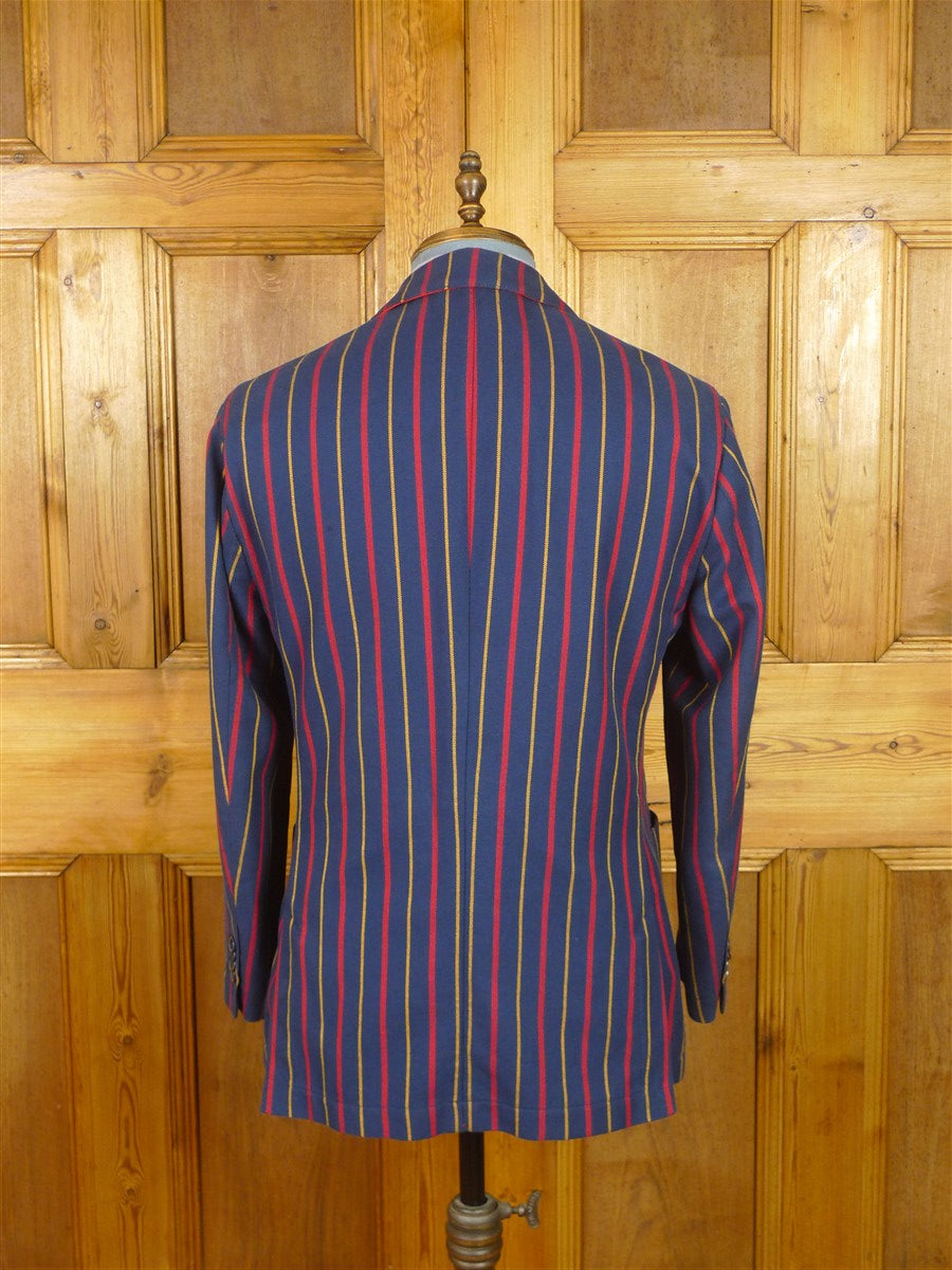 26/0153 immaculate harmont & blaine striped cotton unlined boating blazer jacket (rrp £440) 40