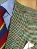 26/0154 near immaculate vintage hackett london green gun check pure cashmere sports jacket blazer 39 short
