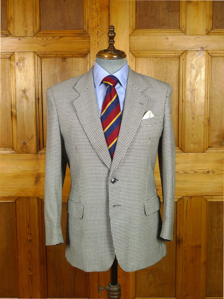 26/0155 vintage daks b&w houndstooth check wool sports jacket blazer 40 short
