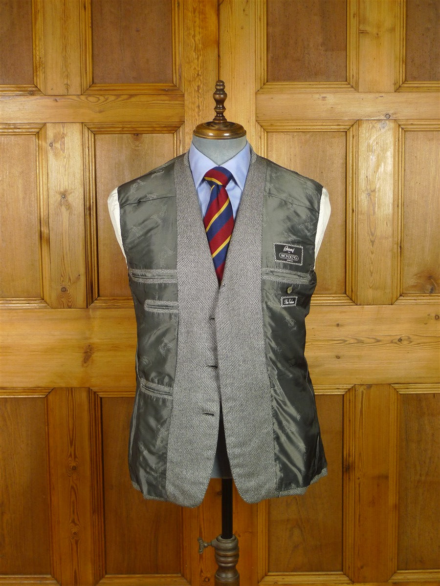 26/0156 near immaculate brioni pure cashmere grey barleycorn weave sports jacket blazer 39 short
