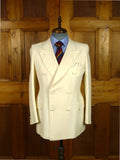 26/0157 delightful vintage d'avenza bond st. ivory white italian wool mix d/b blazer jacket 39 short