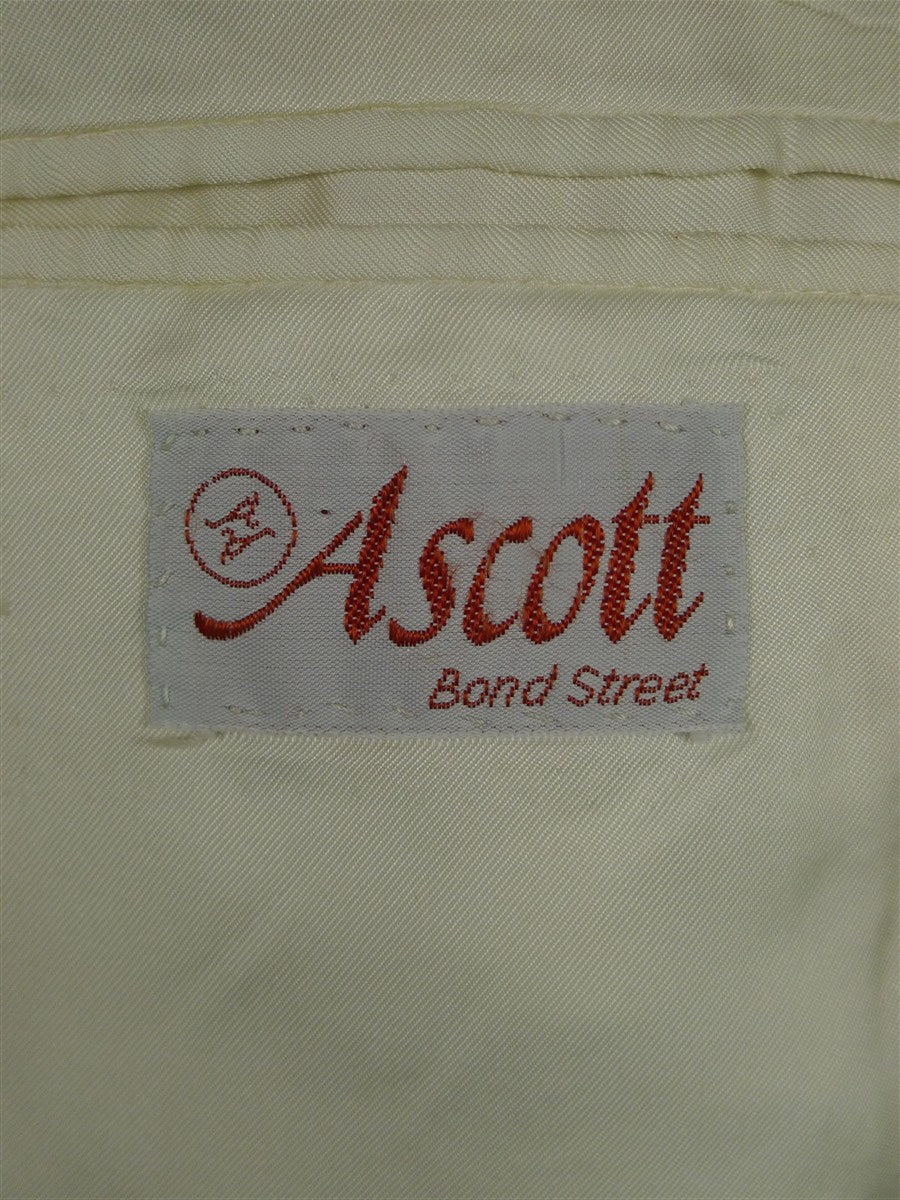 26/0157 delightful vintage d'avenza bond st. ivory white italian wool mix d/b blazer jacket 39 short