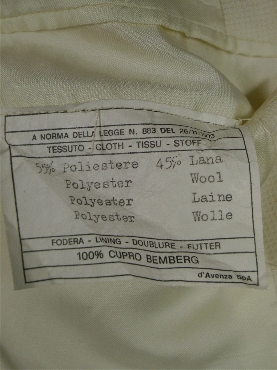 26/0157 delightful vintage d'avenza bond st. ivory white italian wool mix d/b blazer jacket 39 short