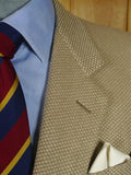 26/0159 vintage italian beige pure cashmere barleycorn weave sports jacket blazer 39 short