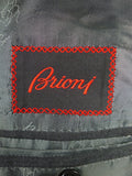 26/0160 near immaculate brioni 100% wool grey s/b suit 39 short (rrp £2000)