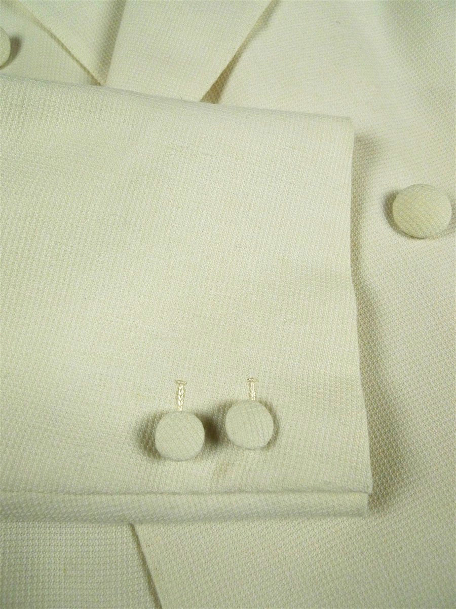 26/0157 delightful vintage d'avenza bond st. ivory white italian wool mix d/b blazer jacket 39 short