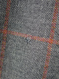 26/0168 fabulous vintage turnbull & asser london heavyweight grey / red wp check worsted suit 40 short