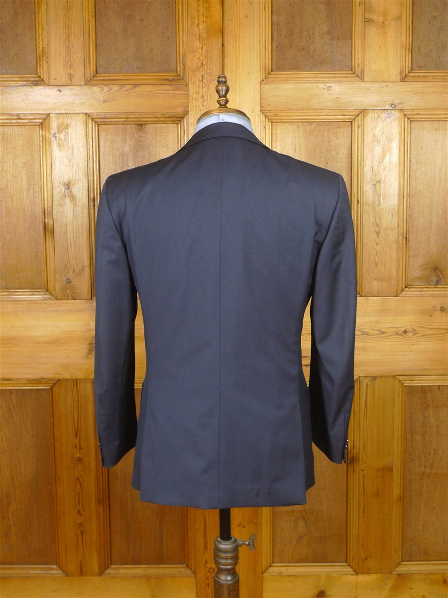 26/0164 brioni canvassed luxury navy blue wool suit w/ embroidered linings 40 short