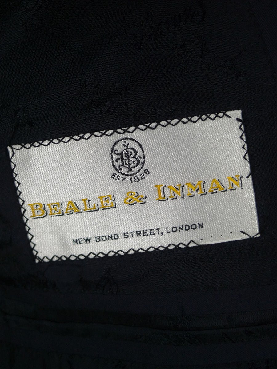 26/0164 brioni canvassed luxury navy blue wool suit w/ embroidered linings 40 short