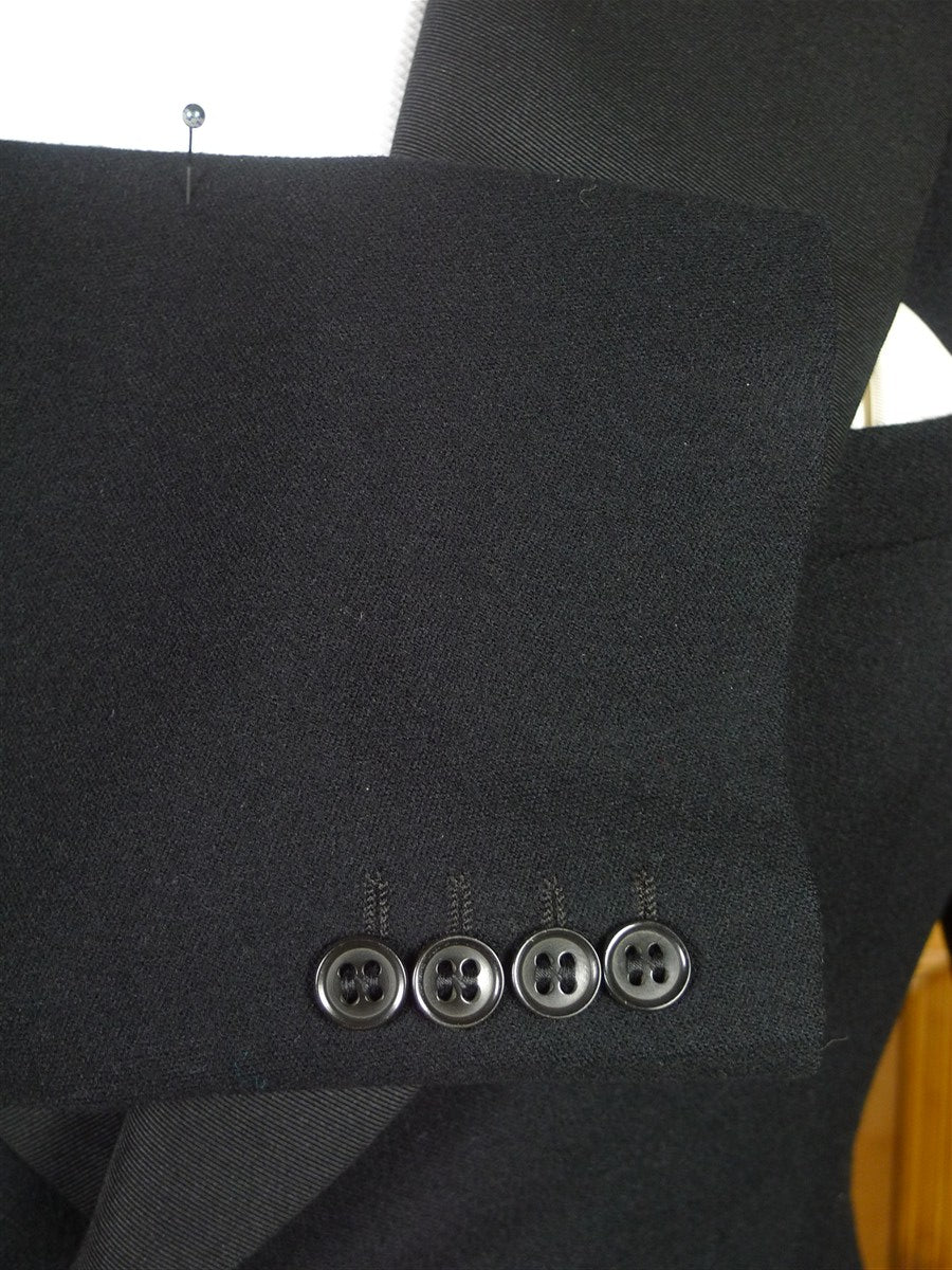 26/0170 fabulous1930s 1940s vintage black barathea / grosgrain silk wide peak lapel s/b dinner jacket 36 regular