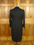 26/0173 genuine 1940s 1950s vintage black evening tailcoat w/ silk satin facings 37 regular to long