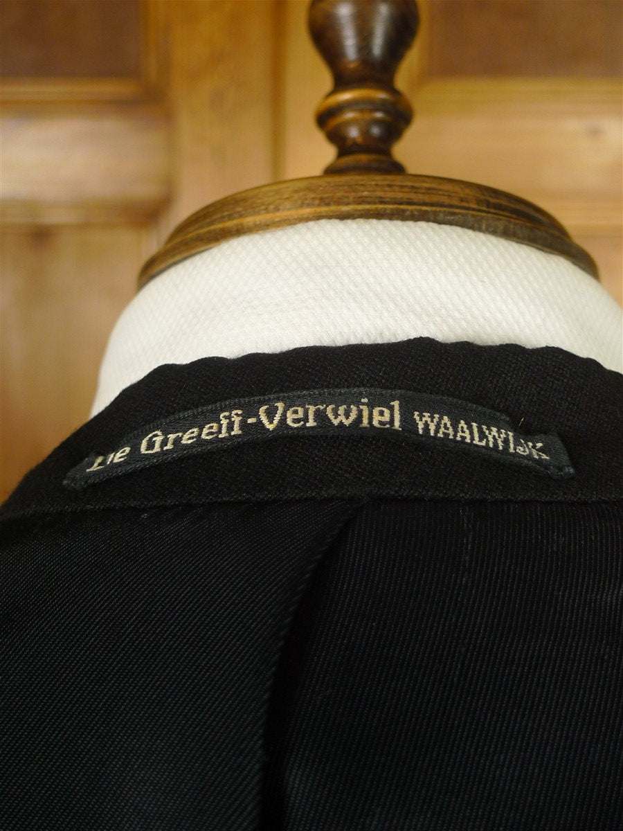 26/0173 genuine 1940s 1950s vintage black evening tailcoat w/ silk satin facings 37 regular to long