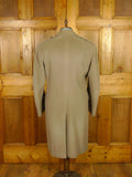 26/0176 vintage 1950s 1960s gieves savile row extra-heavyweight british warm overcoat coat w/ original leather buttons 39