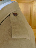 26/0176 vintage 1950s 1960s gieves savile row extra-heavyweight british warm overcoat coat w/ original leather buttons 39