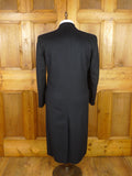 26/0175 near immaculate italian pure cashmere navy blue d/b overcoat coat 40