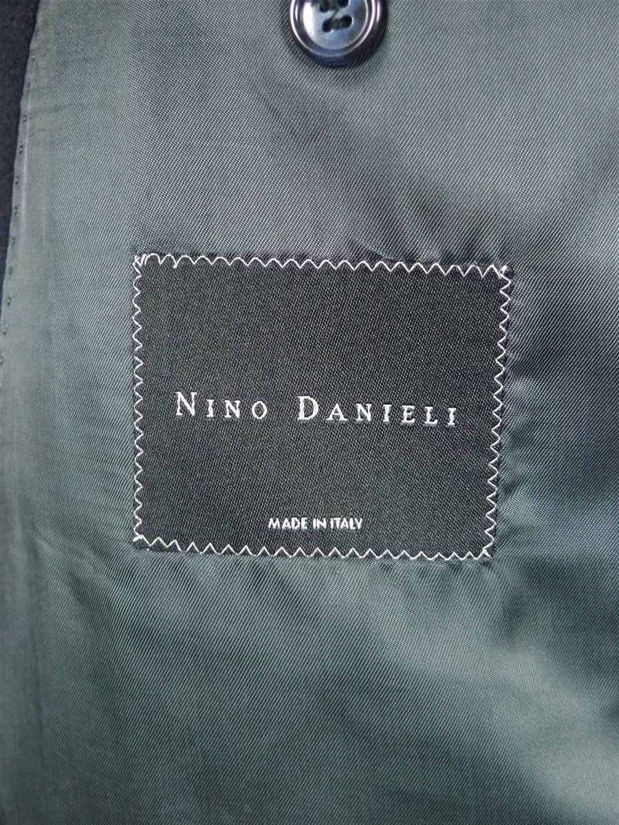 26/0175 near immaculate italian pure cashmere navy blue d/b overcoat coat 40