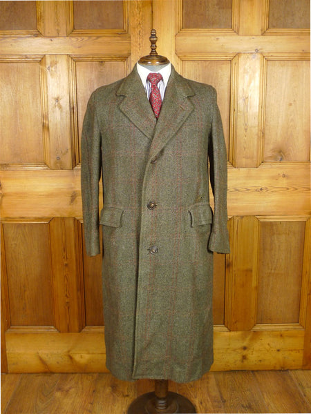 26/0196 genuine 1940s ww2 era vintage tweed coat overcoat 40-42