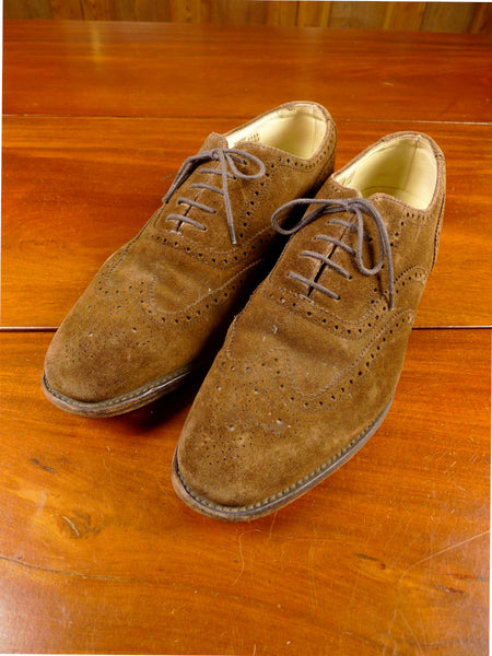 26/0215 loake brown suede brogue shoe uk 9.5