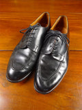26/0198 vintage tricker's  jermyn street black apron front derby shoe uk 8.5