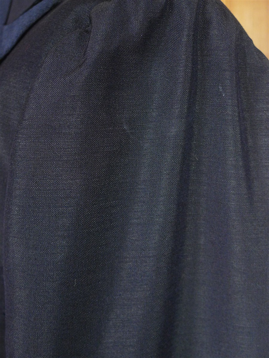 26/0208 exceptional 2017 lh napoli italian bespoke midnight blue mohair dinner suit w/ grosgrain silk facings 40 long