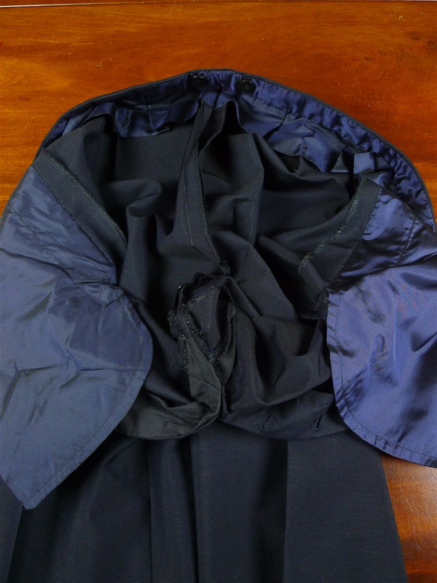 26/0208 exceptional 2017 lh napoli italian bespoke midnight blue mohair dinner suit w/ grosgrain silk facings 40 long