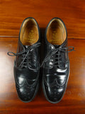 26/0212 heavyweight herring shoes 'canning' black brogue shoe uk 10