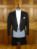 26/0209 ralph lauren black 100% wool lightweight evening tailcoat w/ satin facings 40 regular