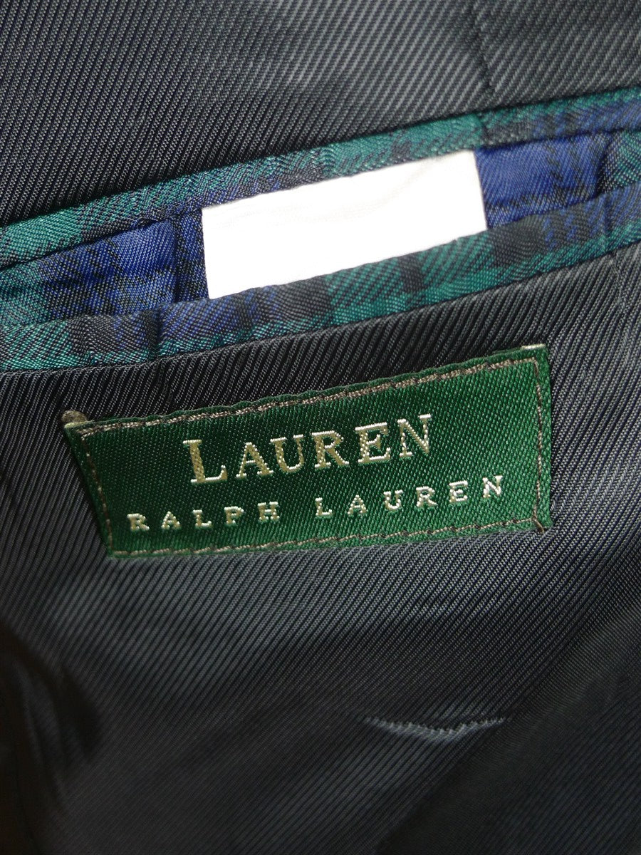 26/0209 ralph lauren black 100% wool lightweight evening tailcoat w/ satin facings 40 regular