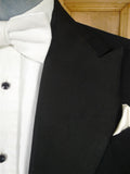 26/0210 genuine 1950s vintage british black wool evening tailcoat w/ grosgrain silk facings 39-40 regular