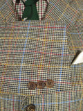 26/0206 immaculate daks london wp check tweed wool sports jacket blazer 41 regular