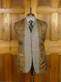 26/0206 immaculate daks london wp check tweed wool sports jacket blazer 41 regular
