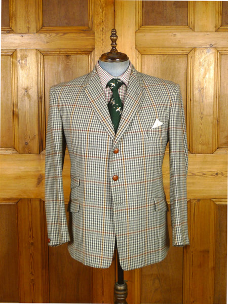 26/0202 heavyweight 1950s 1960s vintage northumbrian tweed gun check sports jacket 42 short to regular