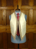 26/0227 exceptional vintage heavyweight beige cavalry twill country waistcoat w/ brass buttons 40