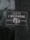 26/0236 immaculate heavyweight vintage charcoal grey crombie wool overcoat 42 regular