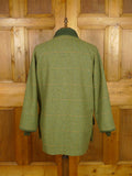 26/0235 immaculate extra-heavyweight isaac walton's custom grade green wp check shooting field coat 44