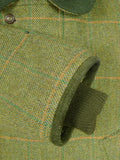 26/0235 immaculate extra-heavyweight isaac walton's custom grade green wp check shooting field coat 44