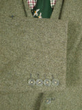 26/0234 superb extra-heavyweight bespoke green twill tweed 3-piece country suit w/ ghillie collar 42 short