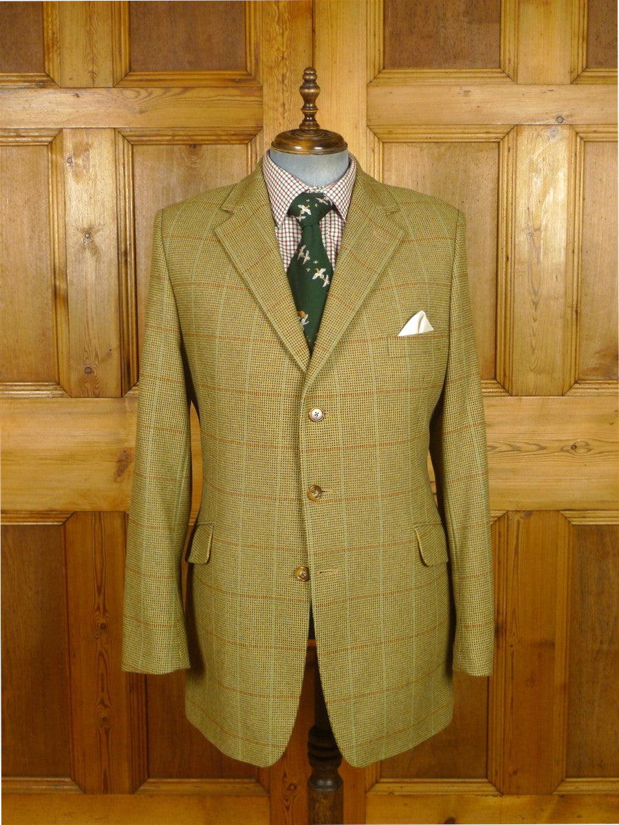 26/0247 immaculate bladen original brown wp check tweeed jacket 43 long