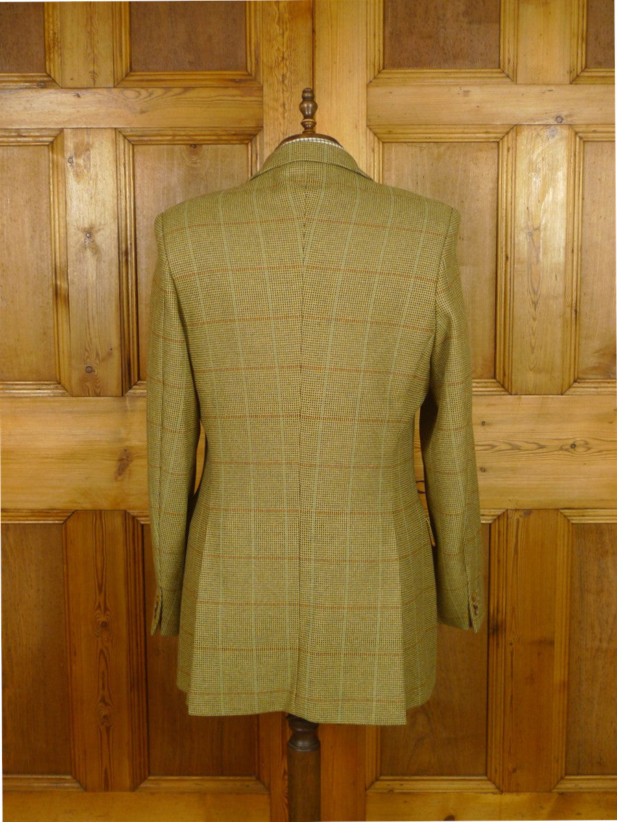 26/0247 immaculate bladen original brown wp check tweeed jacket 43 long