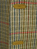 26/0245 immaculate daks signature brown gun check tweed sports jacket blazer w/ suede trims & ghillie collar 40 regular