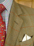 26/0241 vintage john g hardy brown wp check tweed jacket 36 regular