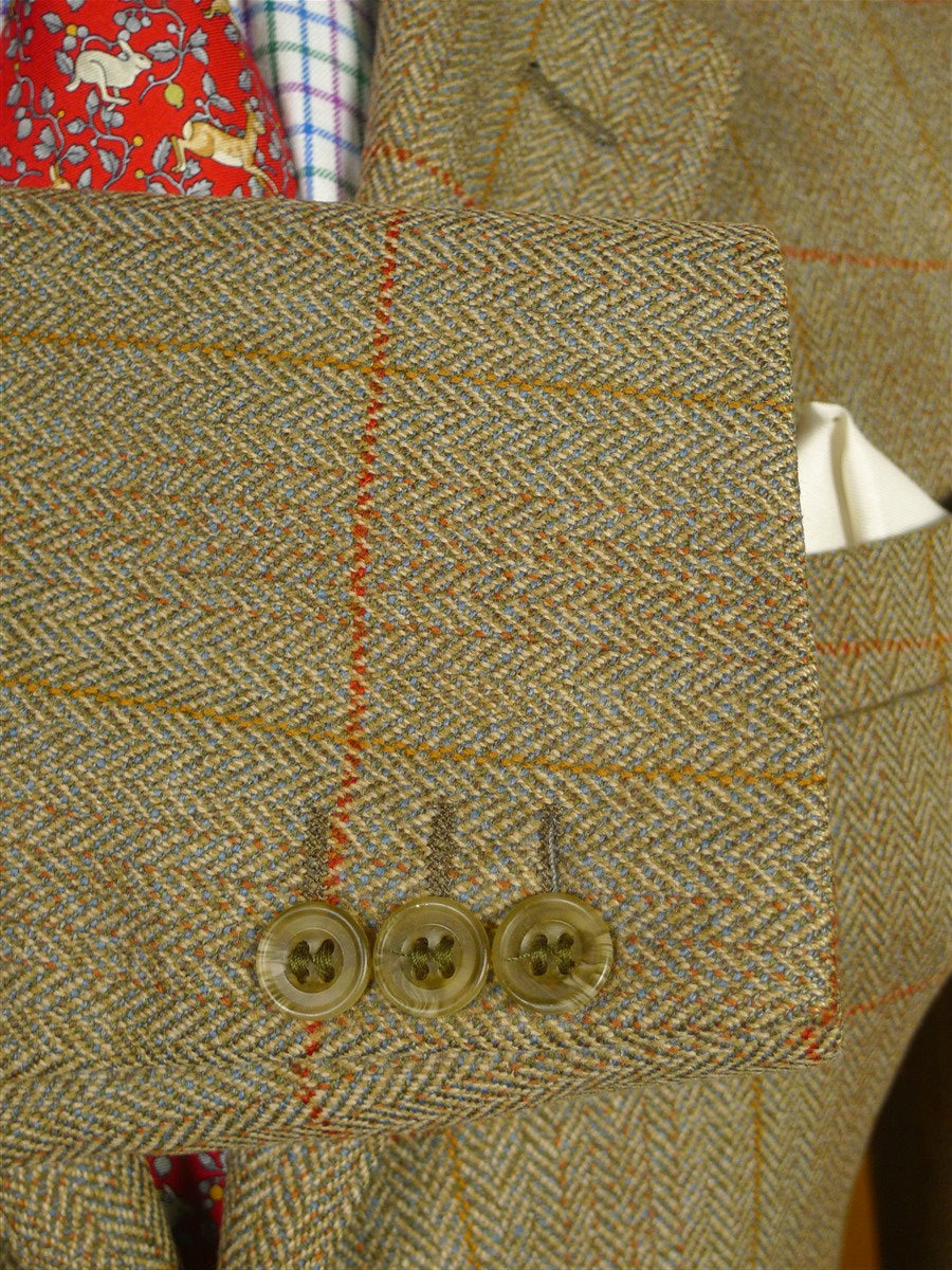 26/0241 vintage john g hardy brown wp check tweed jacket 36 regular