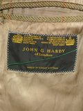 26/0241 vintage john g hardy brown wp check tweed jacket 36 regular