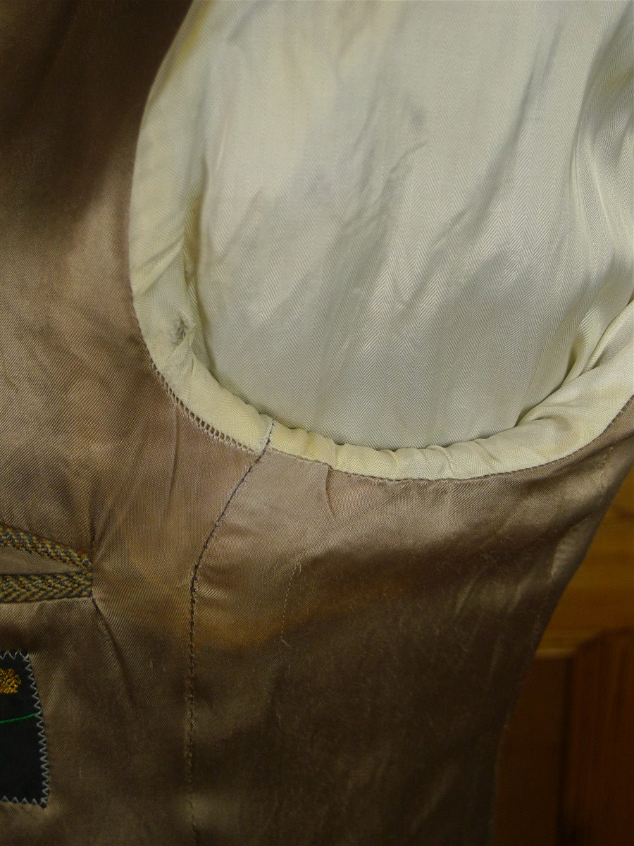 26/0241 vintage john g hardy brown wp check tweed jacket 36 regular