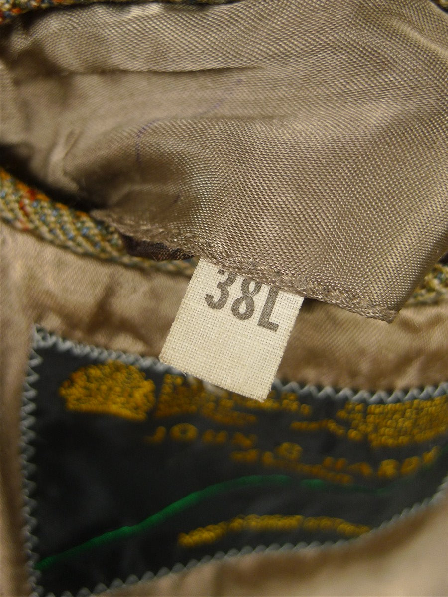 26/0241 vintage john g hardy brown wp check tweed jacket 36 regular