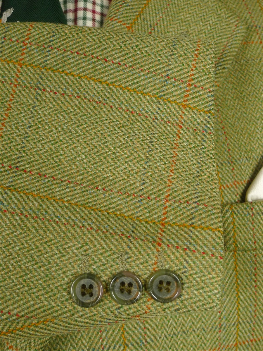 26/0242 immaculate bladen supasax green wp check tweed jacket 45 regular