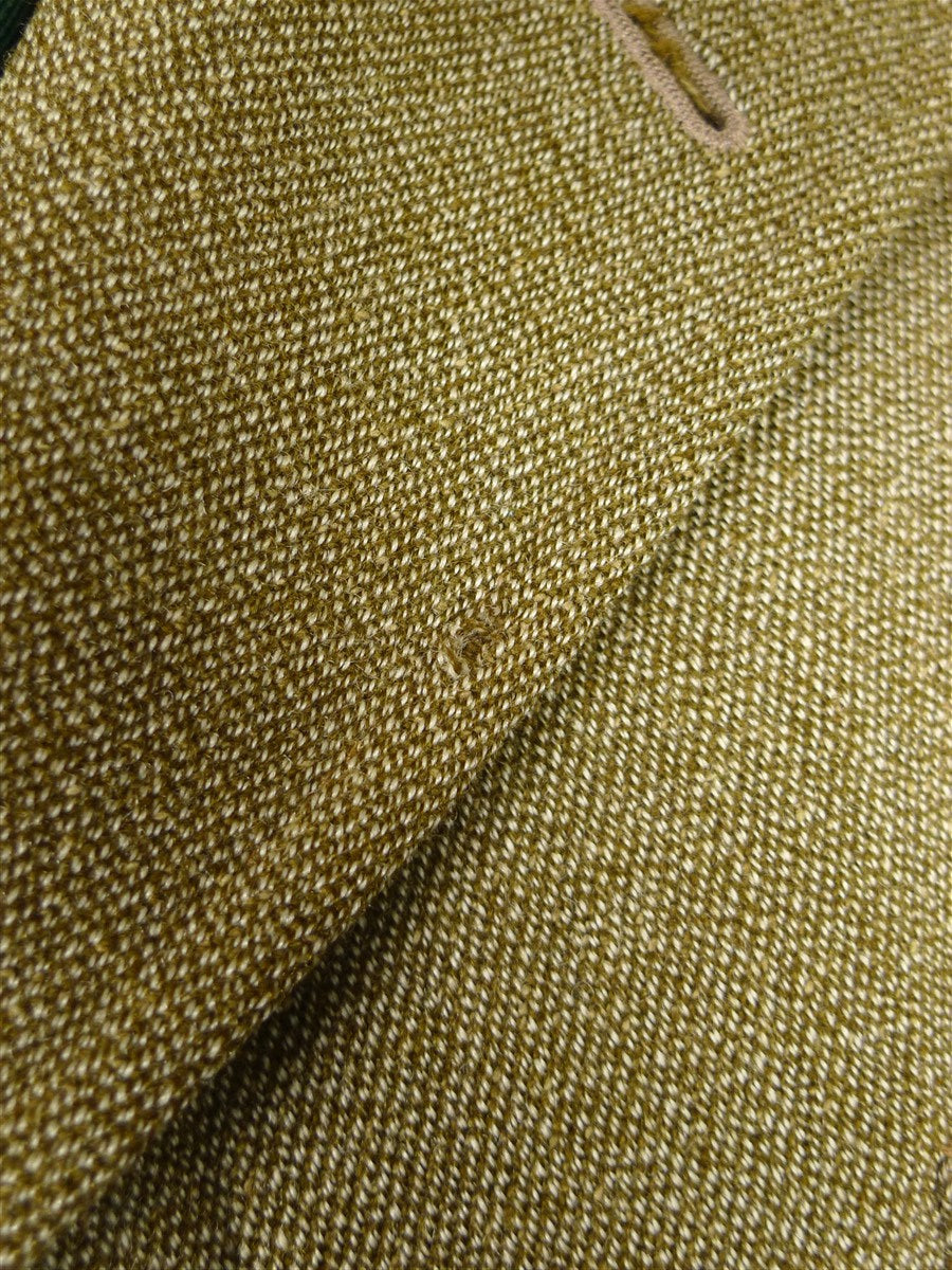 26/0243 fabulous vintage swaine adeney heavyweight green keepers tweed covert coat overcoat w/ velvet collar 43-44