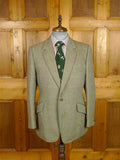 26/0250 vintage 1982 wells of mayfair savile row bespoke green wp check heavyweight tweed suit 40-41 regular